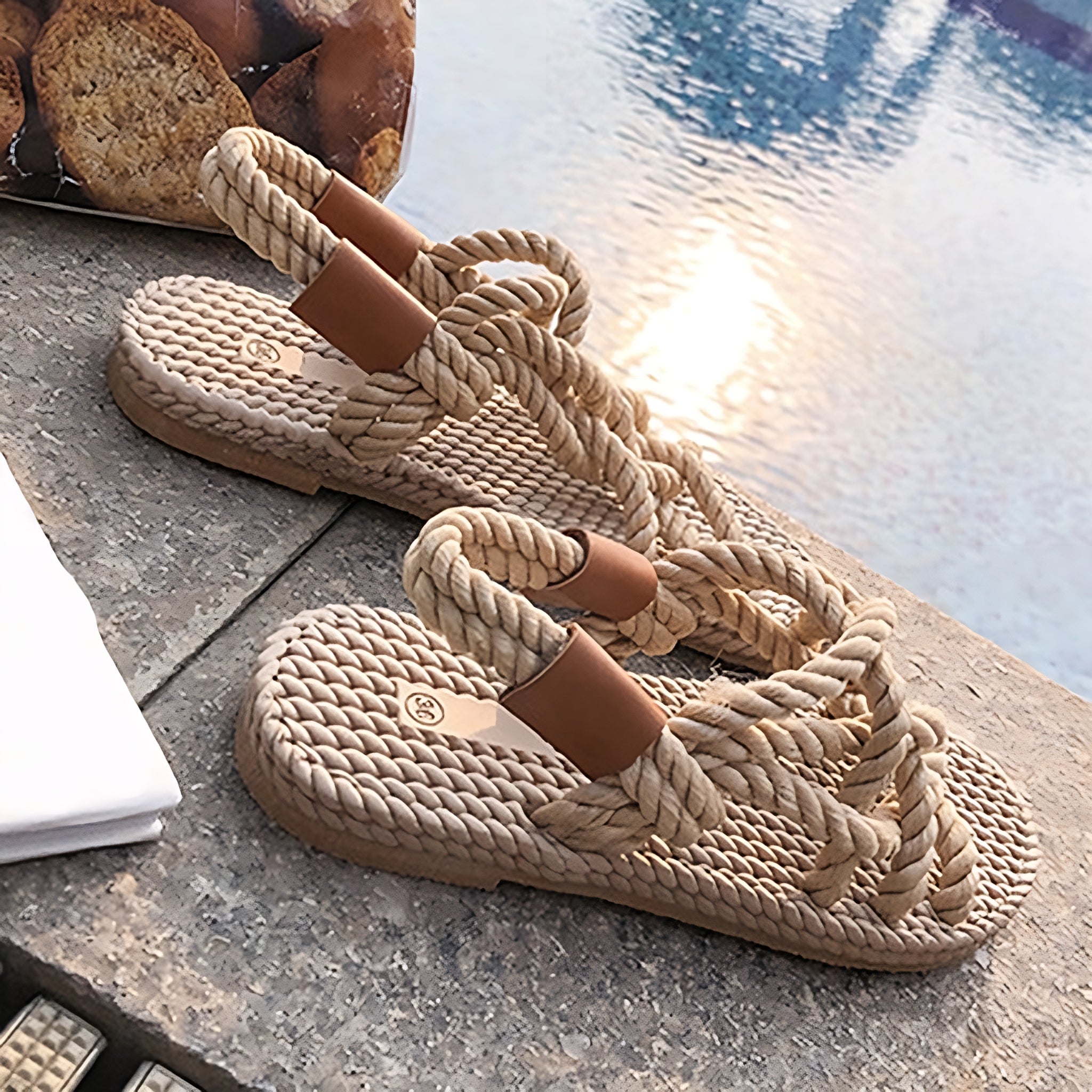 GR | Bohemian Braided Rope Sandals