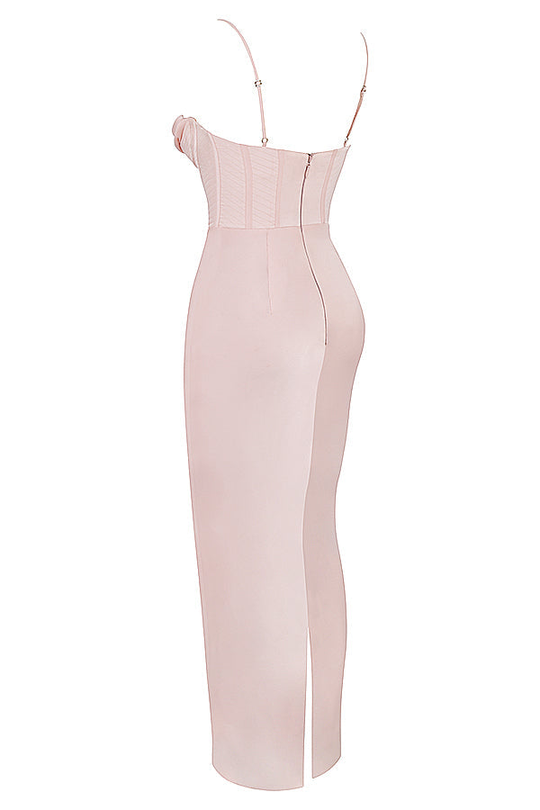 GR | Maxi dress with off-the-shoulder design