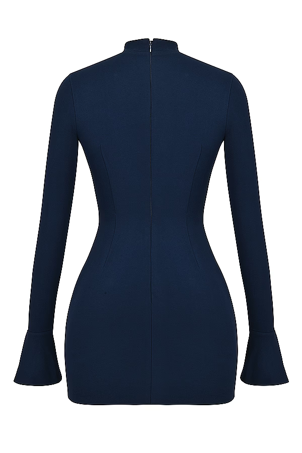 GR | Strick Bodycon Taschen Detail Mini Kleid