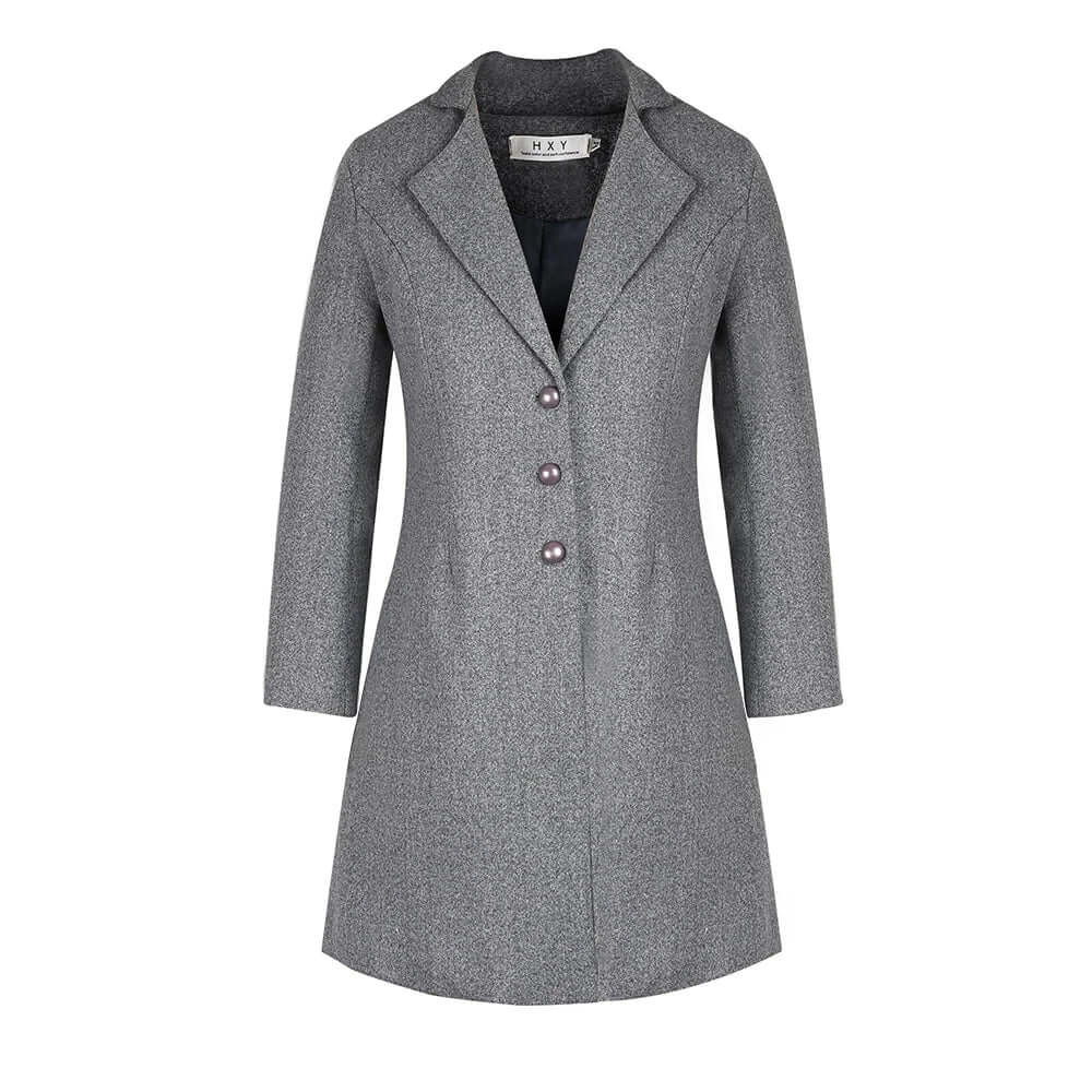 GR | Women's Black Trench Coat Transitional Jacket