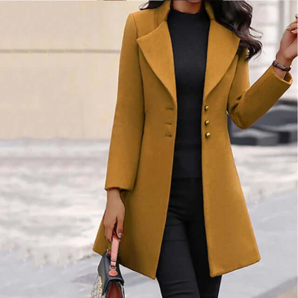 GR | Women's Black Trench Coat Transitional Jacket