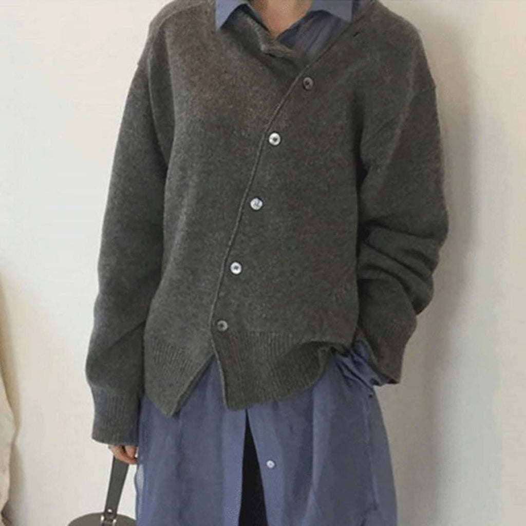 Jacket with button closure