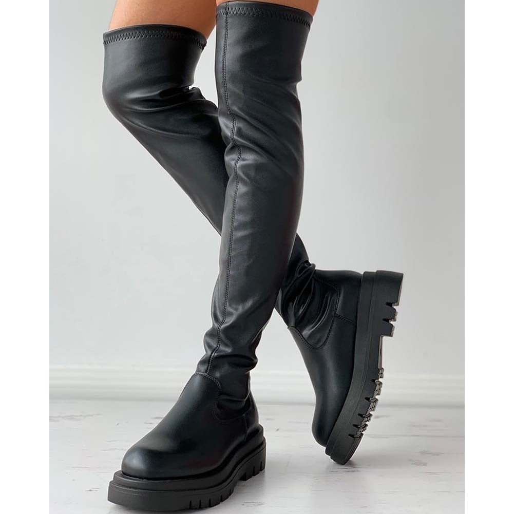 Serdia - Over-the-knee leather boots for women