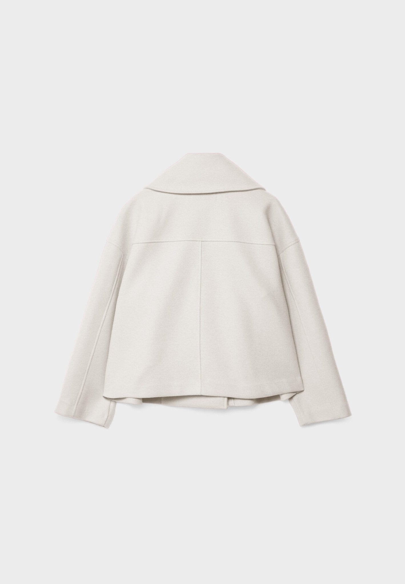 GR | Short double-breasted women's jacket in a wool blend with a notched lapel 