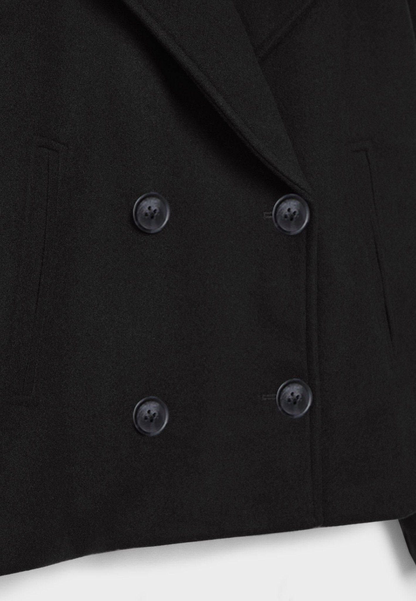 GR | Short double-breasted women's jacket in a wool blend with a notched lapel 