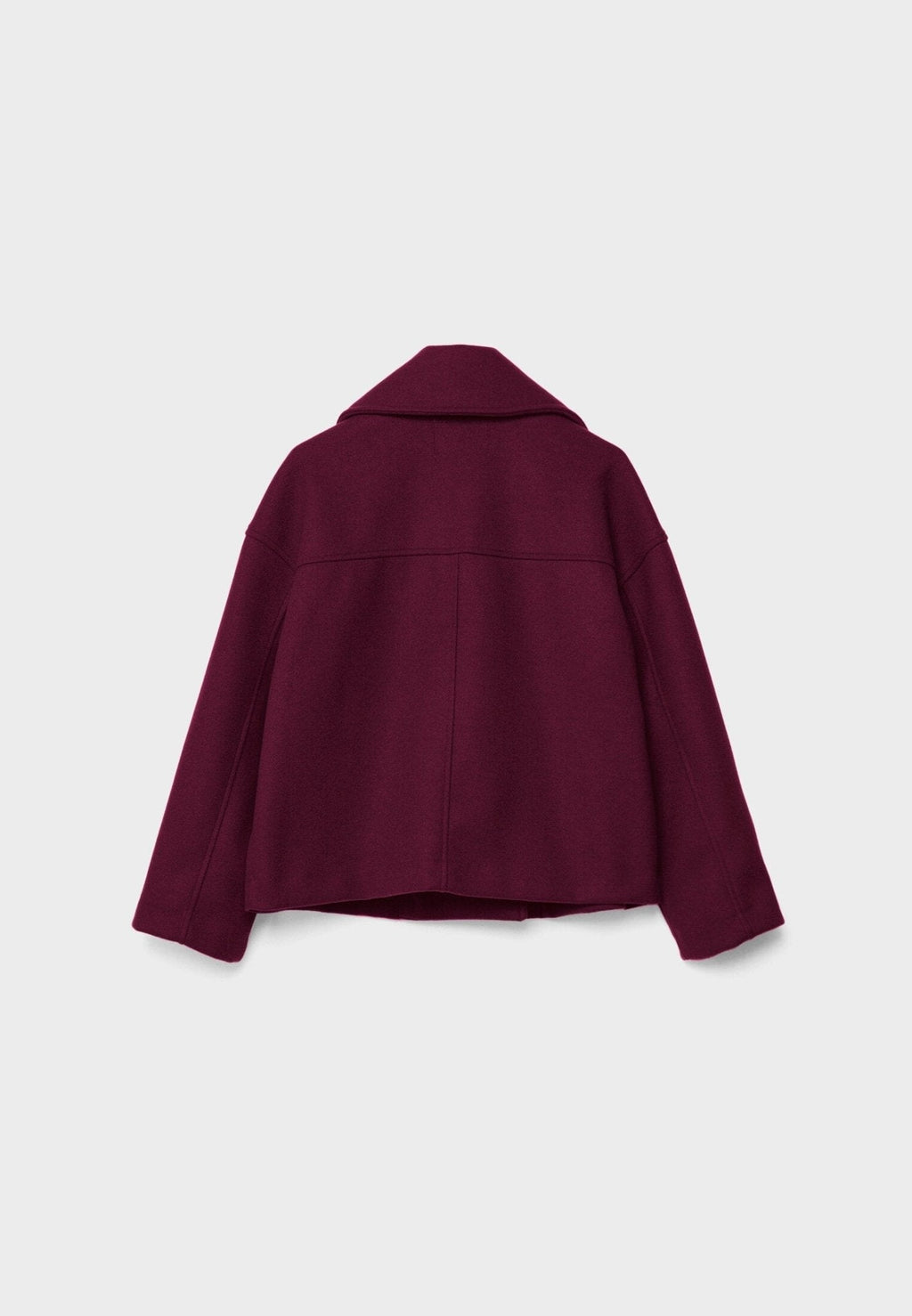 GR | Short double-breasted women's jacket in a wool blend with a notched lapel 