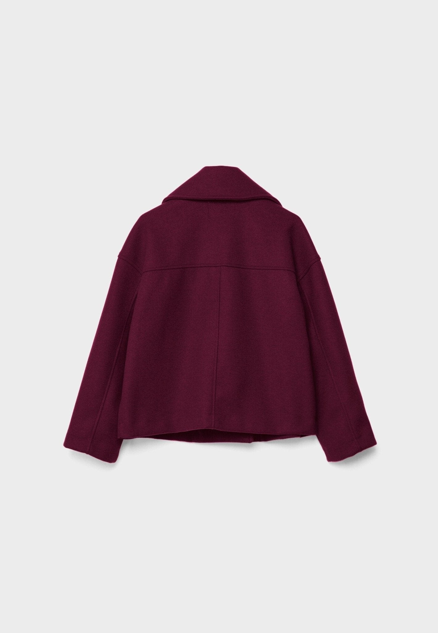 GR | Short double-breasted women's jacket in a wool blend with a notched lapel 