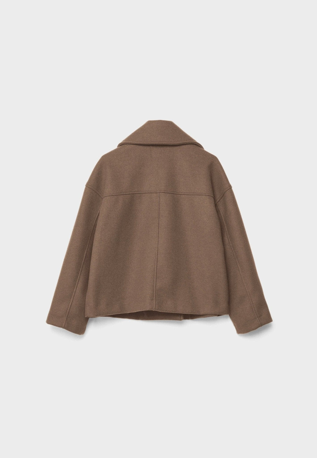 GR | Short double-breasted women's jacket in a wool blend with a notched lapel 