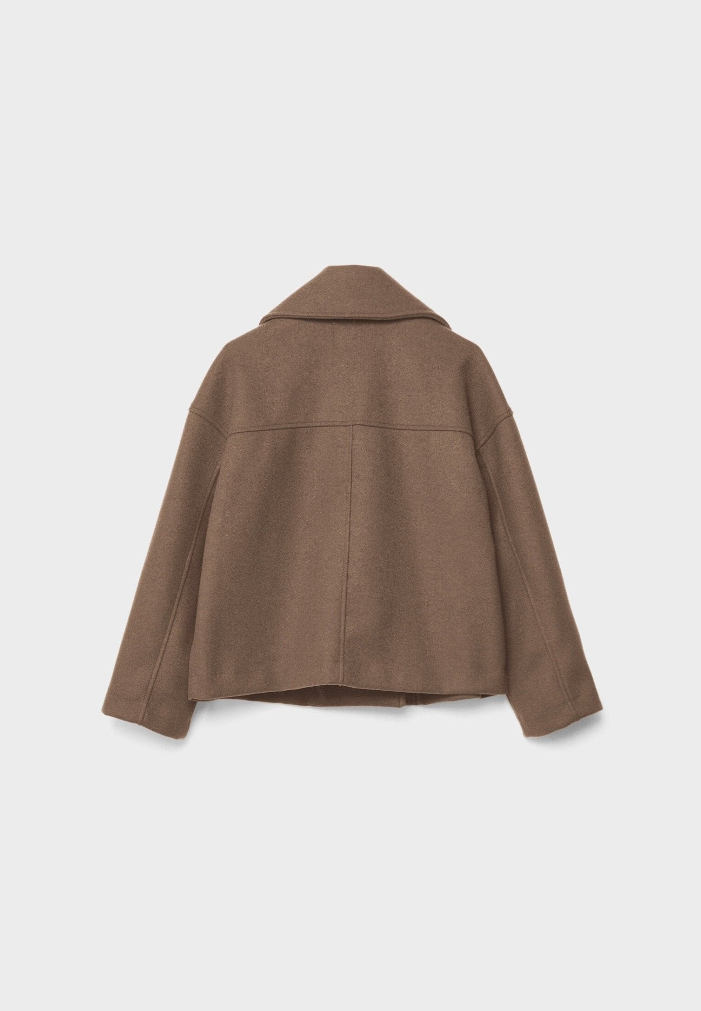 GR | Short double-breasted women's jacket in a wool blend with a notched lapel 