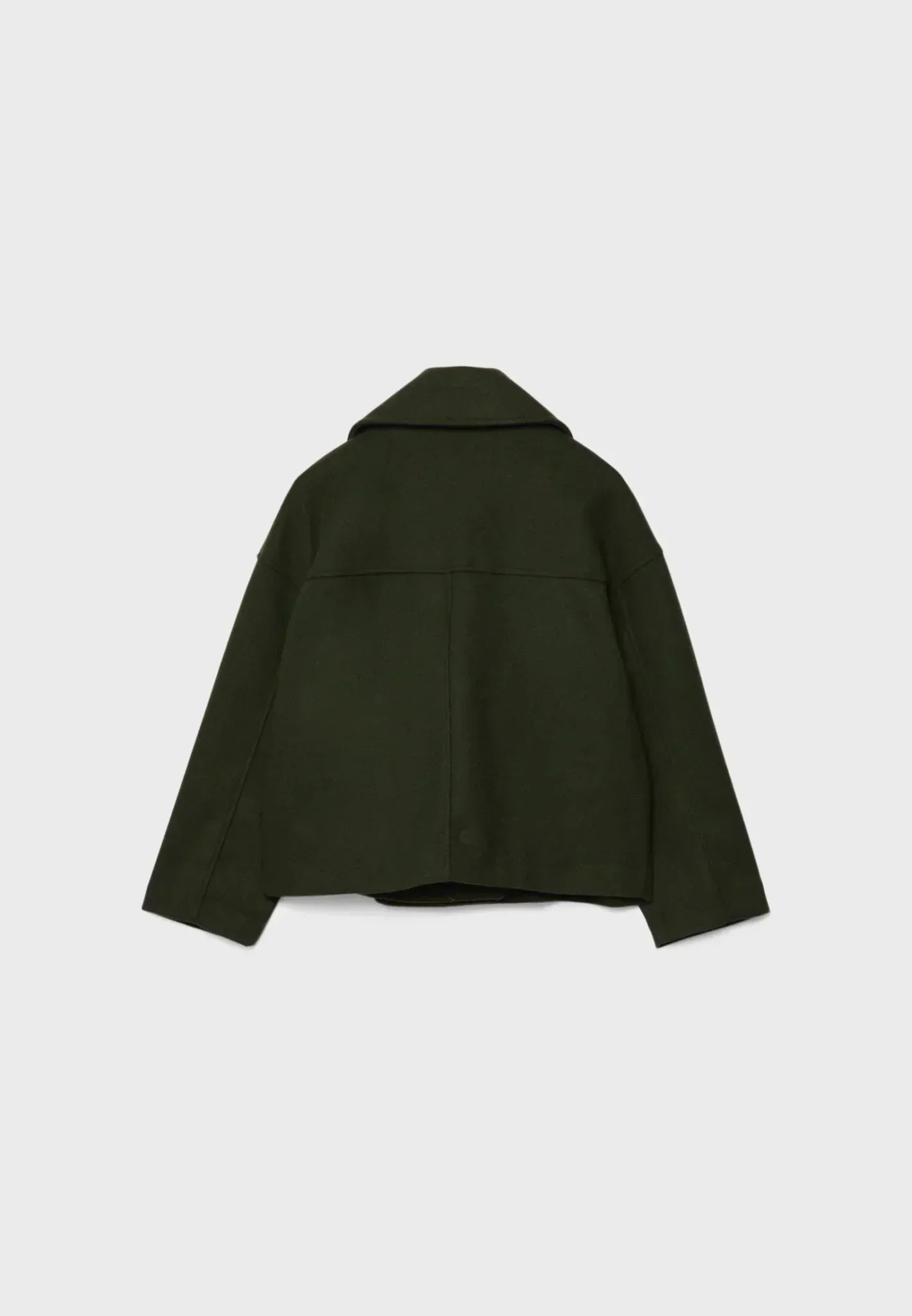 GR | Short double-breasted women's jacket in a wool blend with a notched lapel 