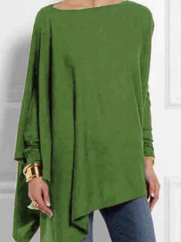 GR | Elegant cashmere blend poncho with an asymmetrical cut
