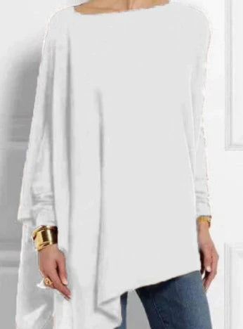 GR | Elegant cashmere blend poncho with an asymmetrical cut