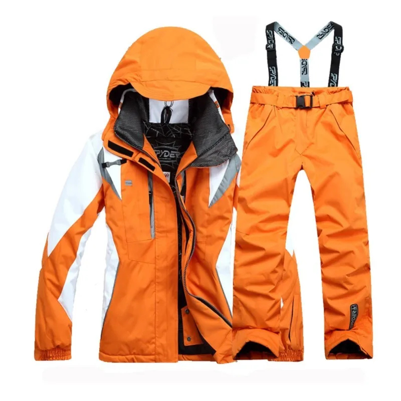 GR | Windproof 2-piece ski suit with hood, warm jacket and matching pants