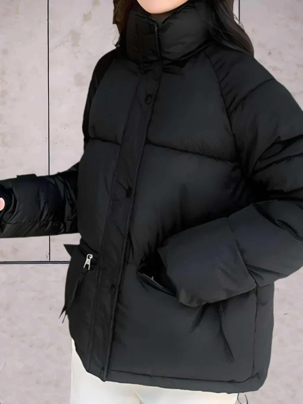 GR | Parka jacket with stand-up collar and double closure