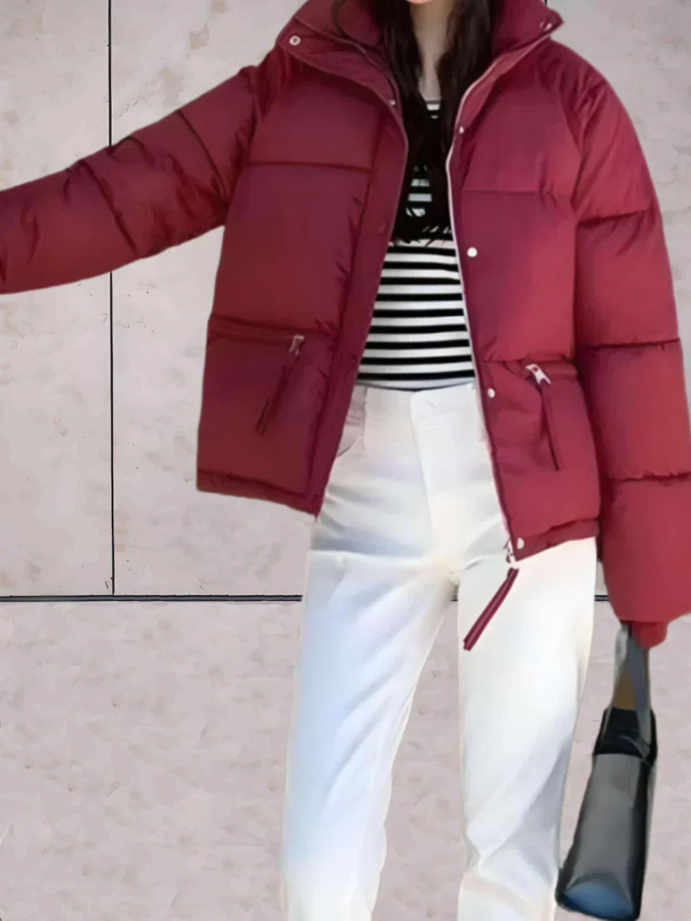 GR | Parka jacket with stand-up collar and double closure