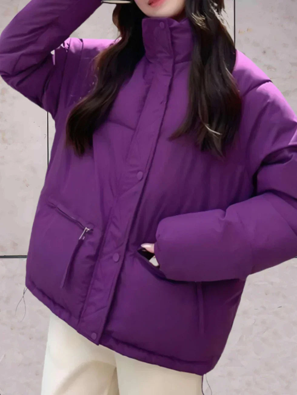 GR | Parka jacket with stand-up collar and double closure