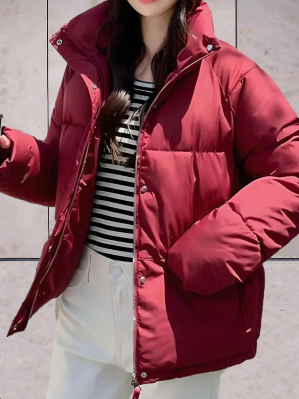 GR | Parka jacket with stand-up collar and double closure