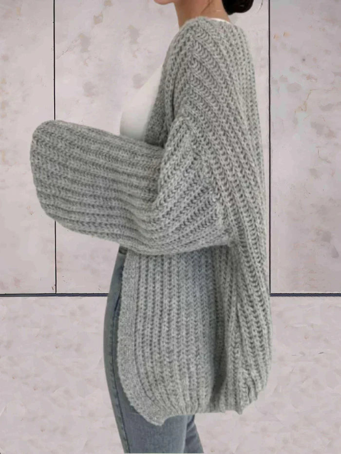 GR | Open-End Chunky Knit Cardigan for Women