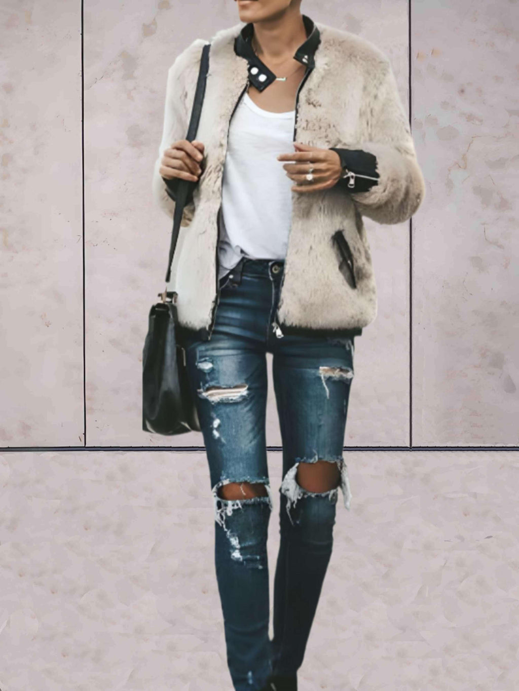 GR - Jacket with round neck