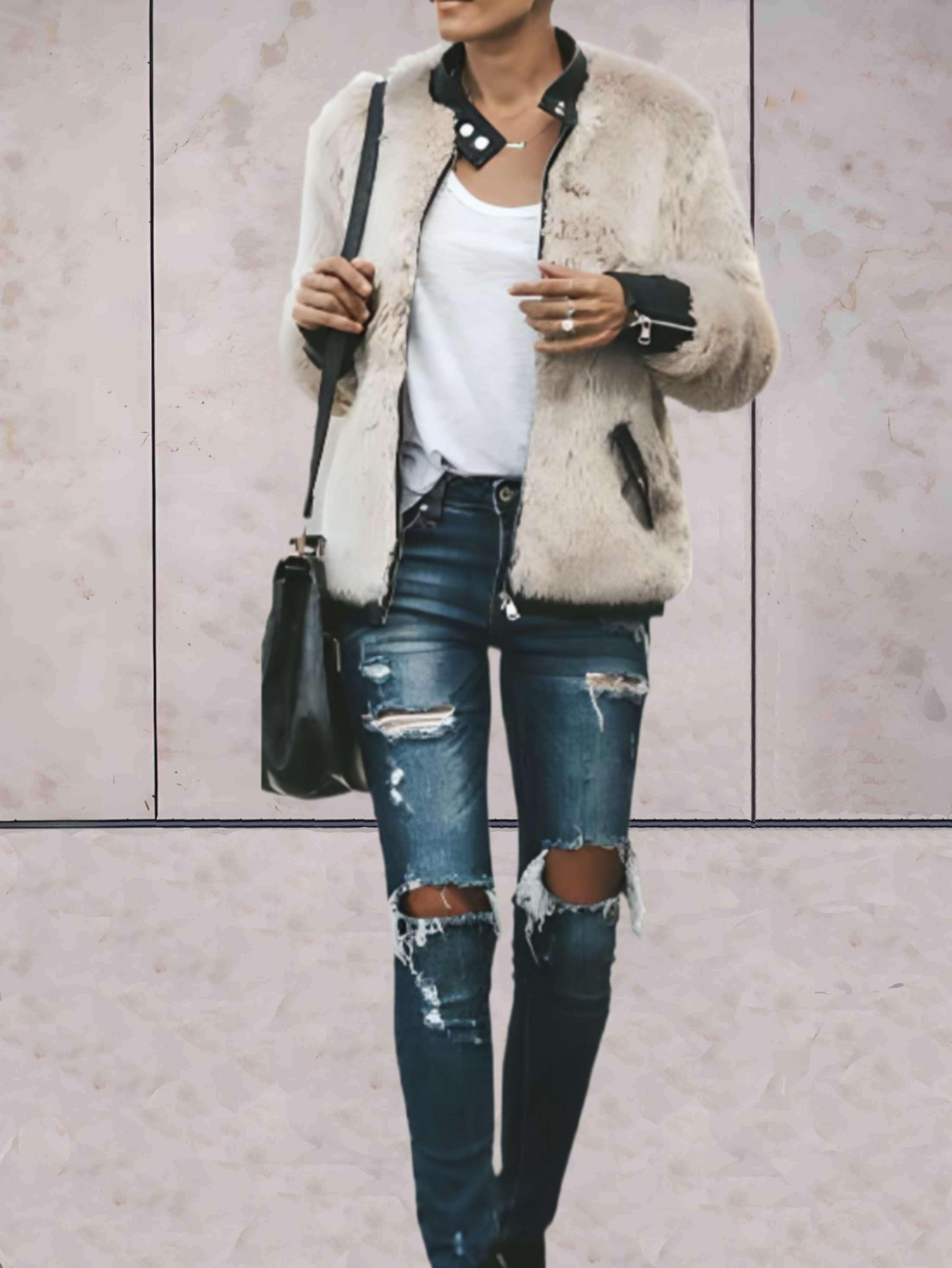 GR - Jacket with round neck