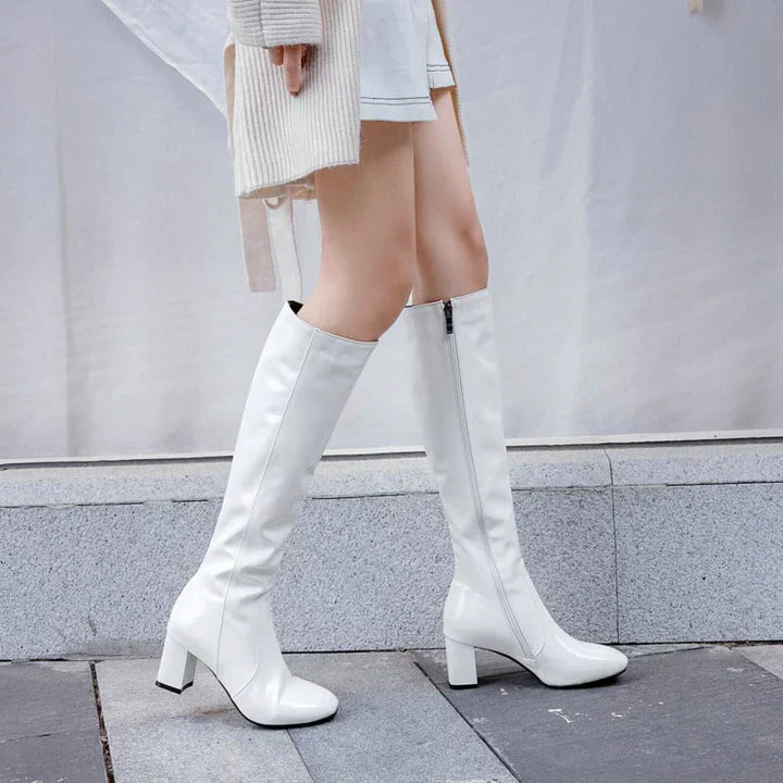 GR | High patent leather boots for women