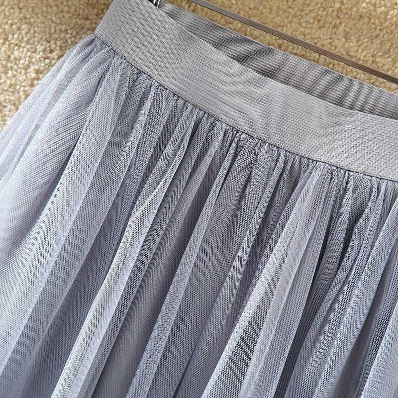 GR | Stylish pleated tulle skirt