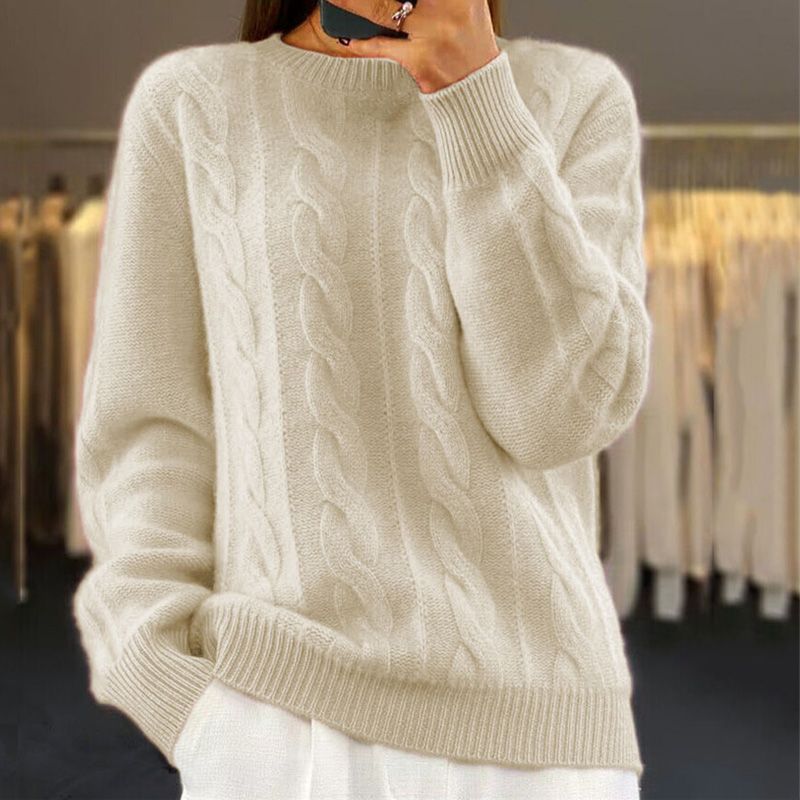 Warm knitted sweater 