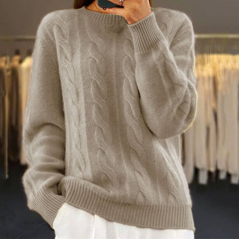 Warm knitted sweater 