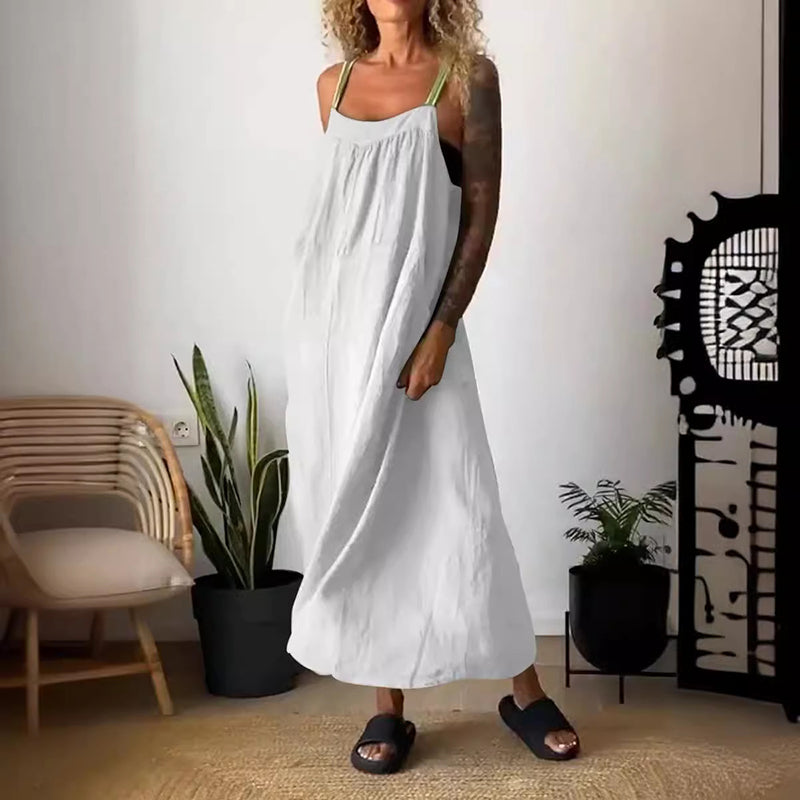 GR | Weiche Baumwoll Leinen Kleid