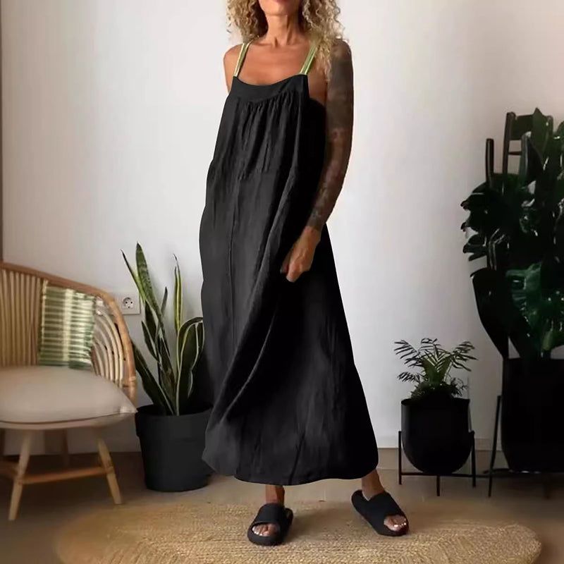 GR | Weiche Baumwoll Leinen Kleid
