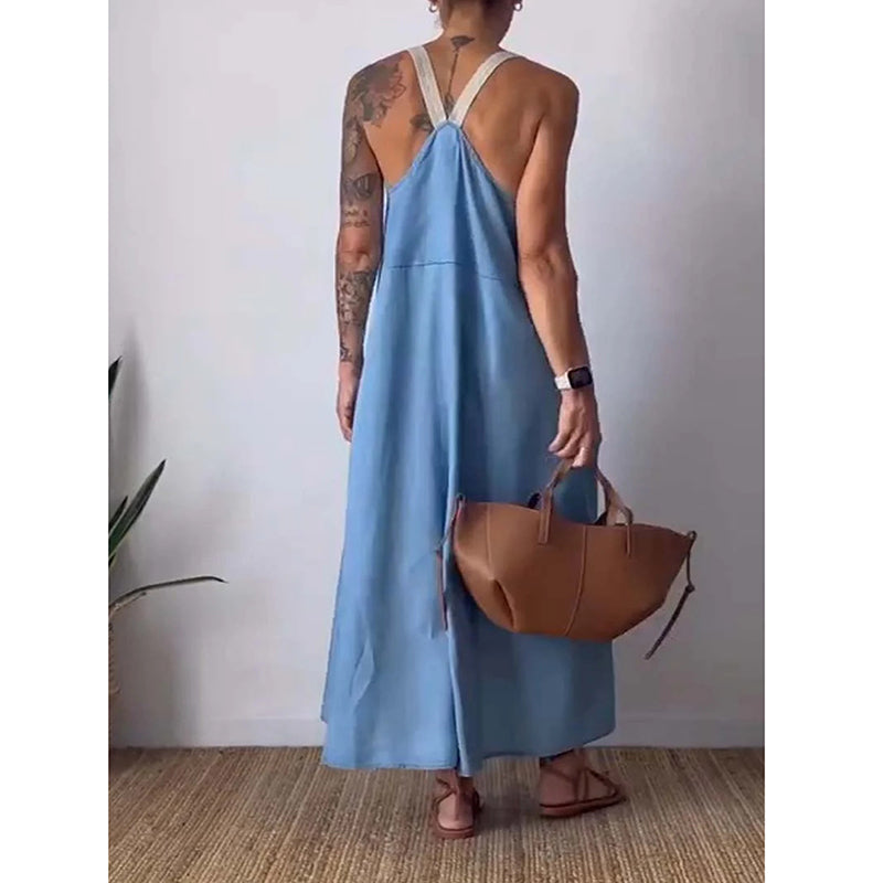 GR | Weiche Baumwoll Leinen Kleid