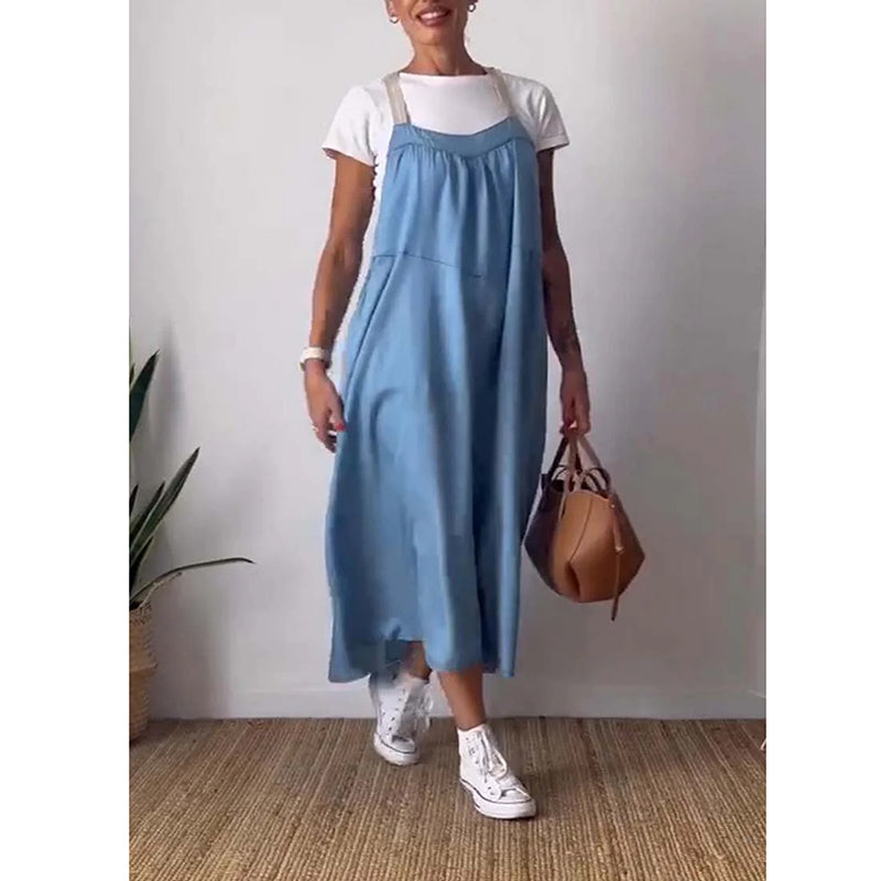GR | Weiche Baumwoll Leinen Kleid