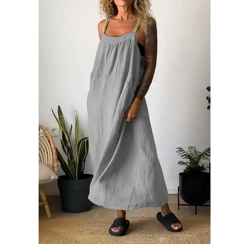 GR | Weiche Baumwoll Leinen Kleid