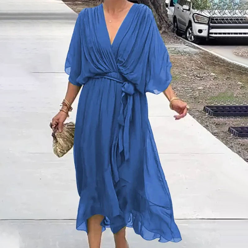 Elegant Flow V-neck dress