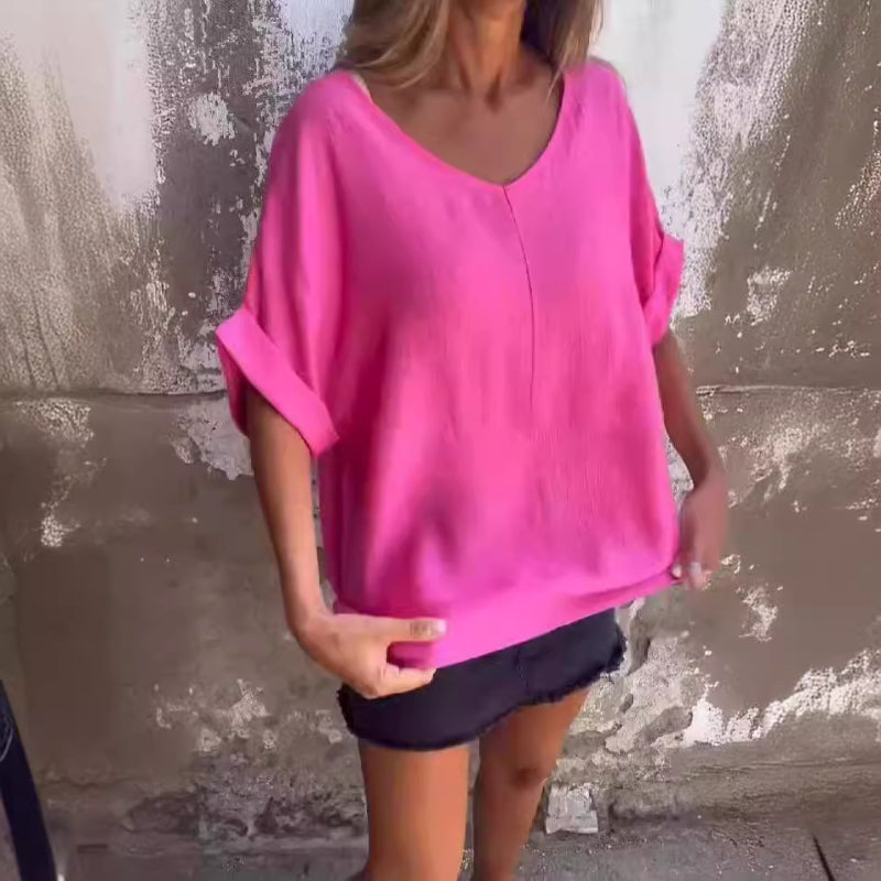 GR | Women's Oversized V-Neck T-Shirt