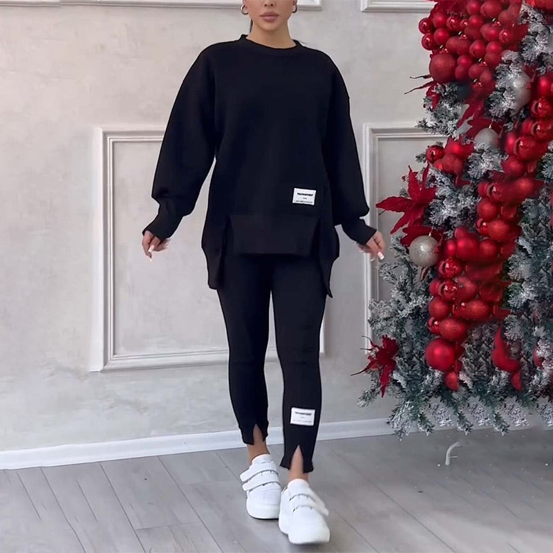 GR | Lässig Damen Sweatshirt Und Leggings Satz
