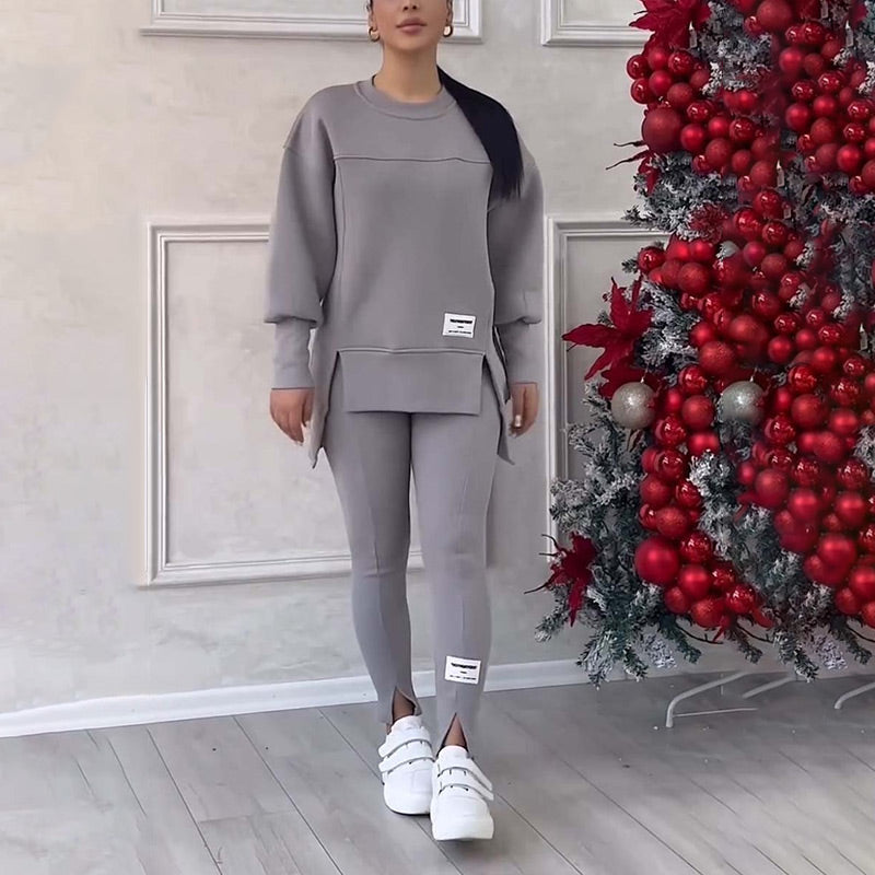 GR | Lässig Damen Sweatshirt Und Leggings Satz