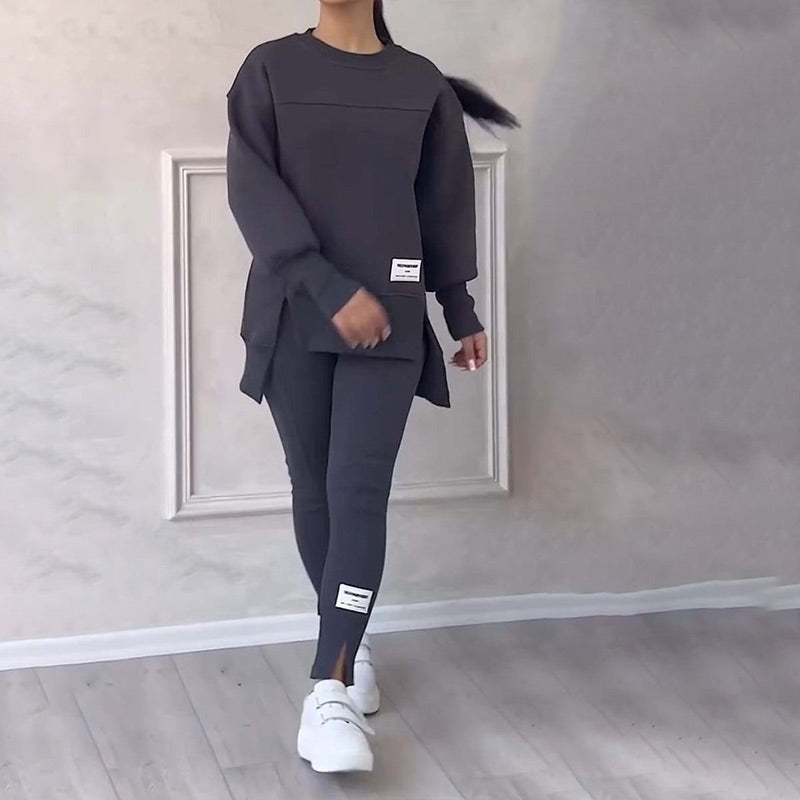 GR | Lässig Damen Sweatshirt Und Leggings Satz