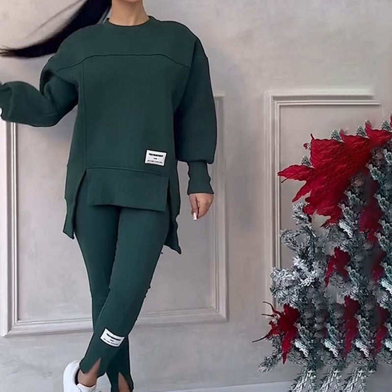 GR | Lässig Damen Sweatshirt Und Leggings Satz