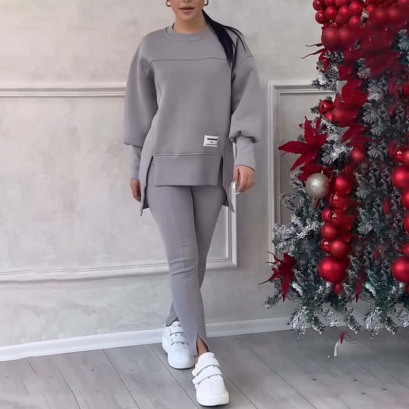 GR | Lässig Damen Sweatshirt Und Leggings Satz
