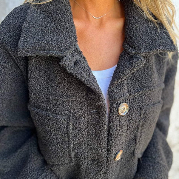 GR | Stylish Short Wool Jacket with Lapel