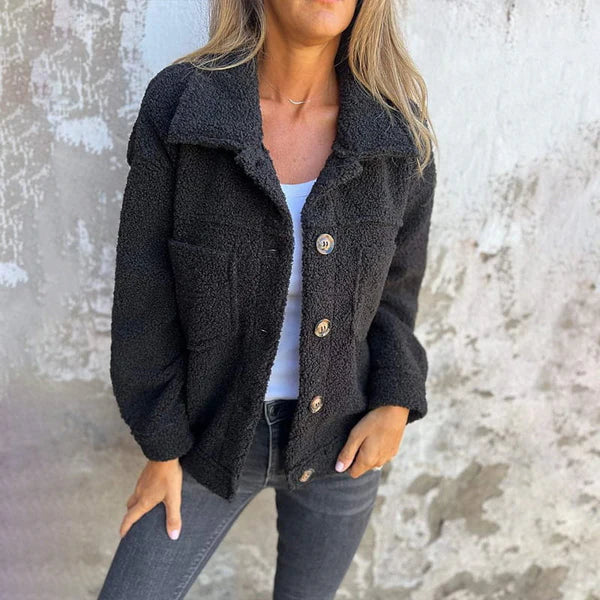 GR | Stylish Short Wool Jacket with Lapel