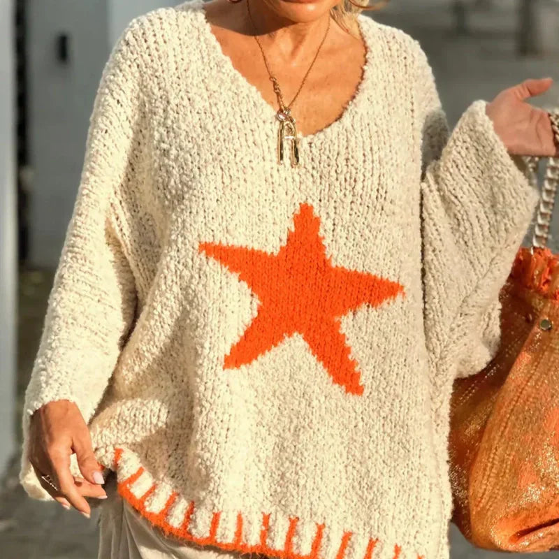 GR | V-Ausschnitt Strickpullover