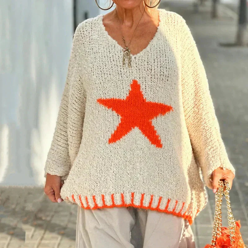 GR | V-Ausschnitt Strickpullover