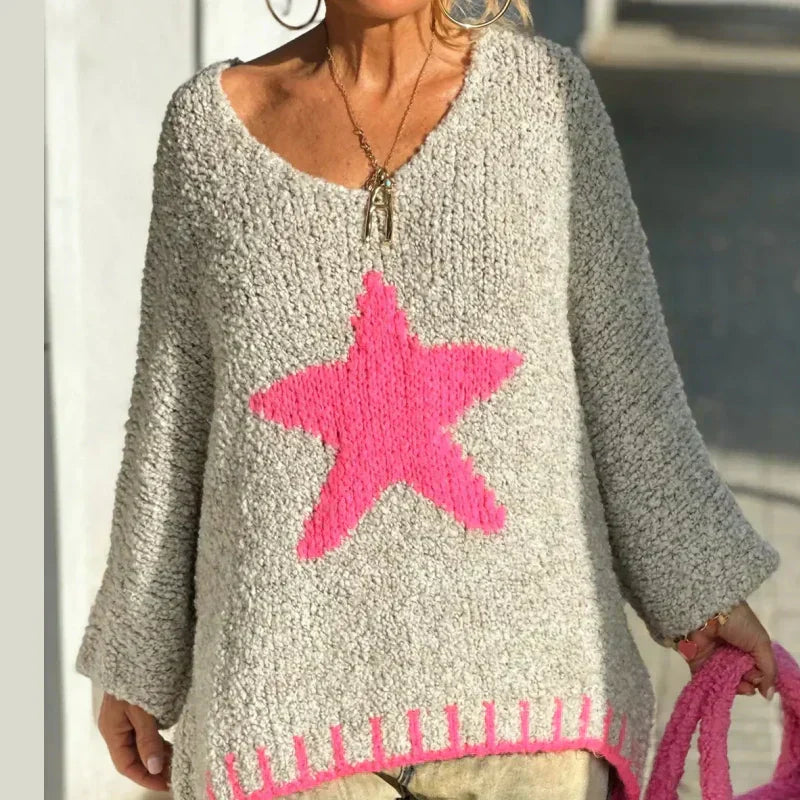 GR | V-Ausschnitt Strickpullover