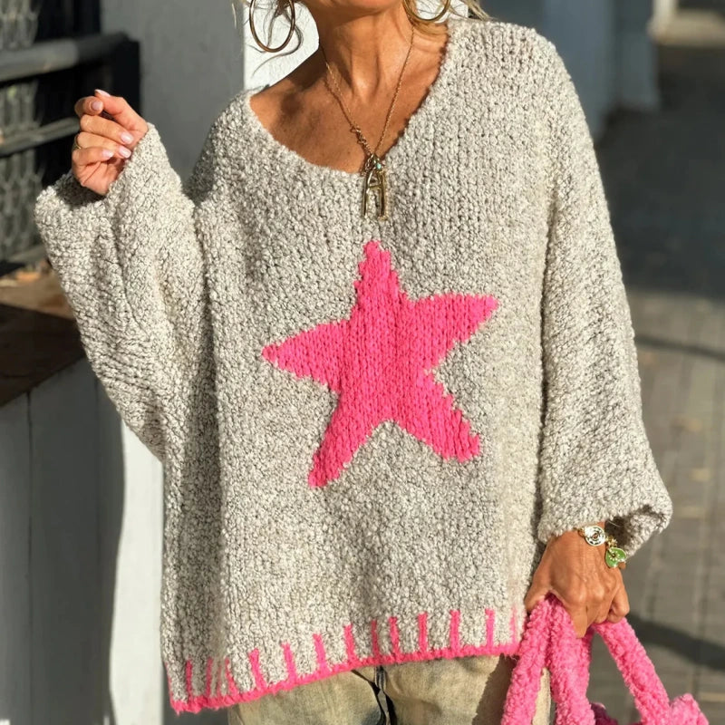 GR | V-Ausschnitt Strickpullover