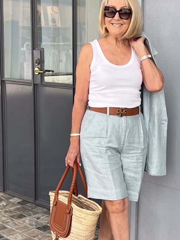 GR | Airy set of floral jacket & shorts
