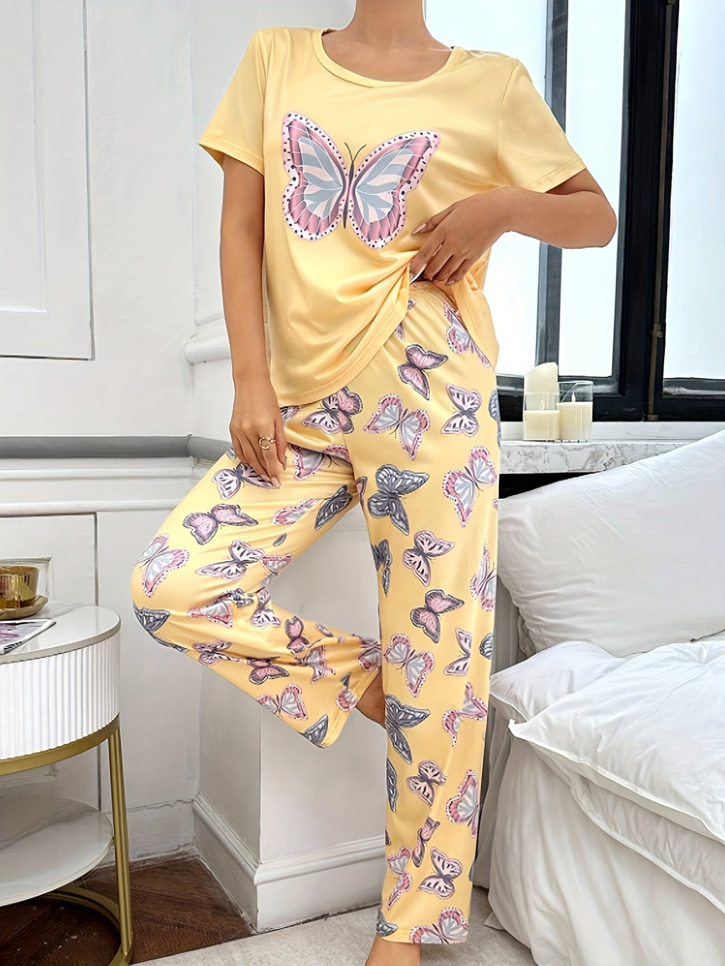 GR | Legend Butterfly Print Nightwear Set