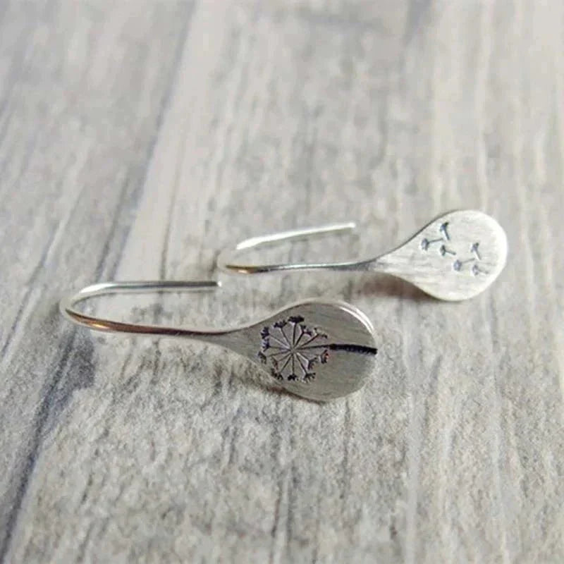 GR | Silver Dandelion Earrings