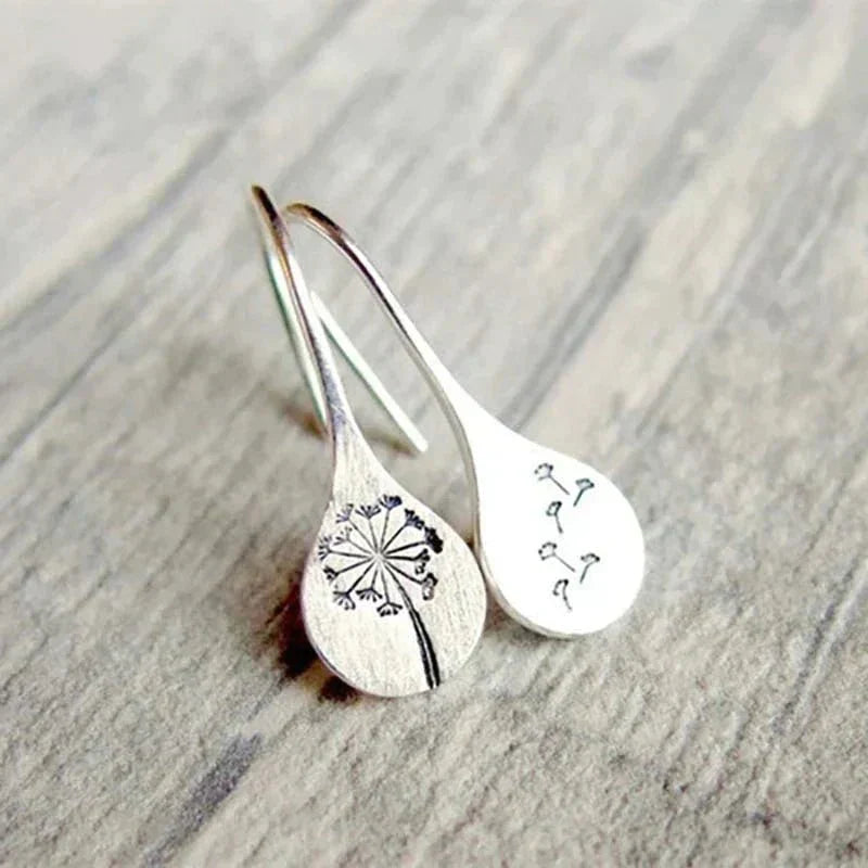 GR | Silver Dandelion Earrings
